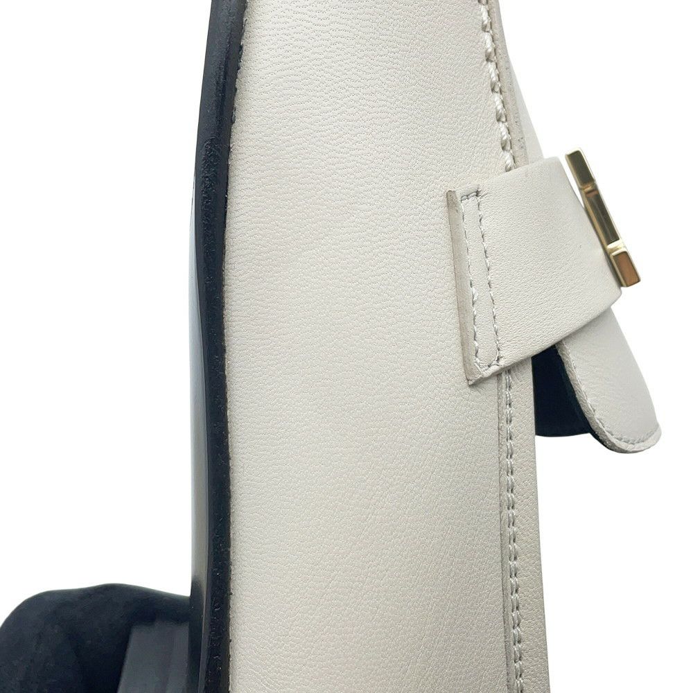 エルメス モカシン パリ レザー アイボリー/シャンパンゴールド金具 レディースサイ38 1/2 HERMES 靴 ローファー