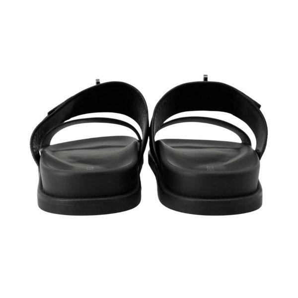 エルメス サンダル ジャクソン ブラック/ブラック金具 カーフレザー メンズサイズ41 HERMES 靴 黒