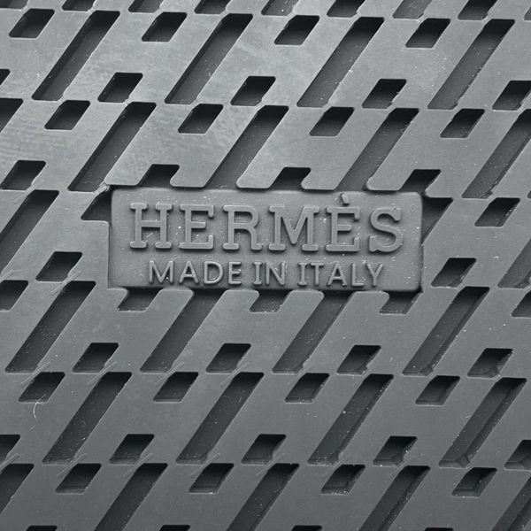 エルメス サンダル ジャクソン ブラック/ブラック金具 カーフレザー メンズサイズ41 HERMES 靴 黒