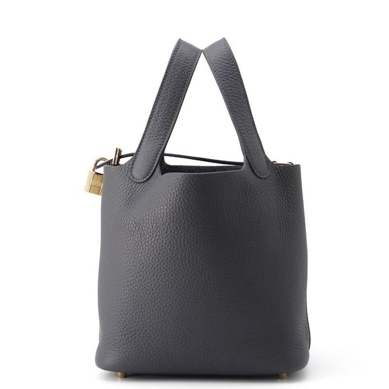 エルメス ハンドバッグ ピコタンロックPM アルドワーズ/シャンパンゴールド金具 トリヨンクレマンス K刻印 HERMES トートバッグ