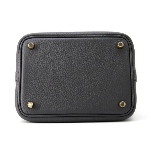 エルメス ハンドバッグ ピコタンロックPM アルドワーズ/シャンパンゴールド金具 トリヨンクレマンス K刻印 HERMES トートバッグ