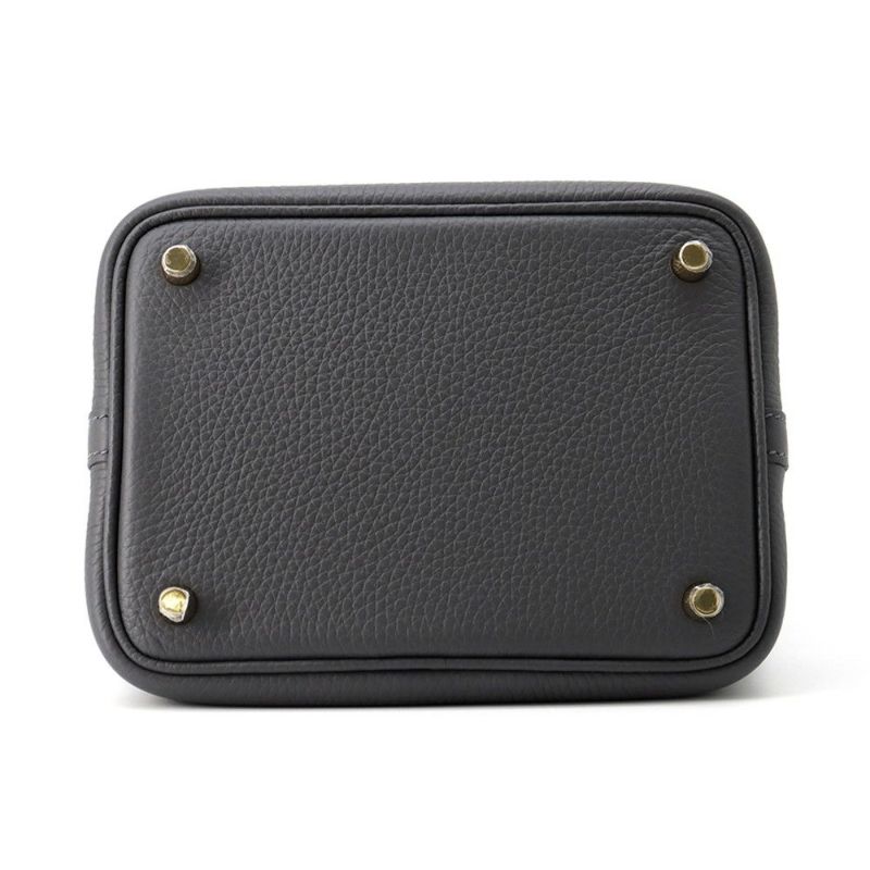 エルメス ハンドバッグ ピコタンロックPM アルドワーズ/シャンパンゴールド金具 トリヨンクレマンス K刻印 HERMES トートバッグ