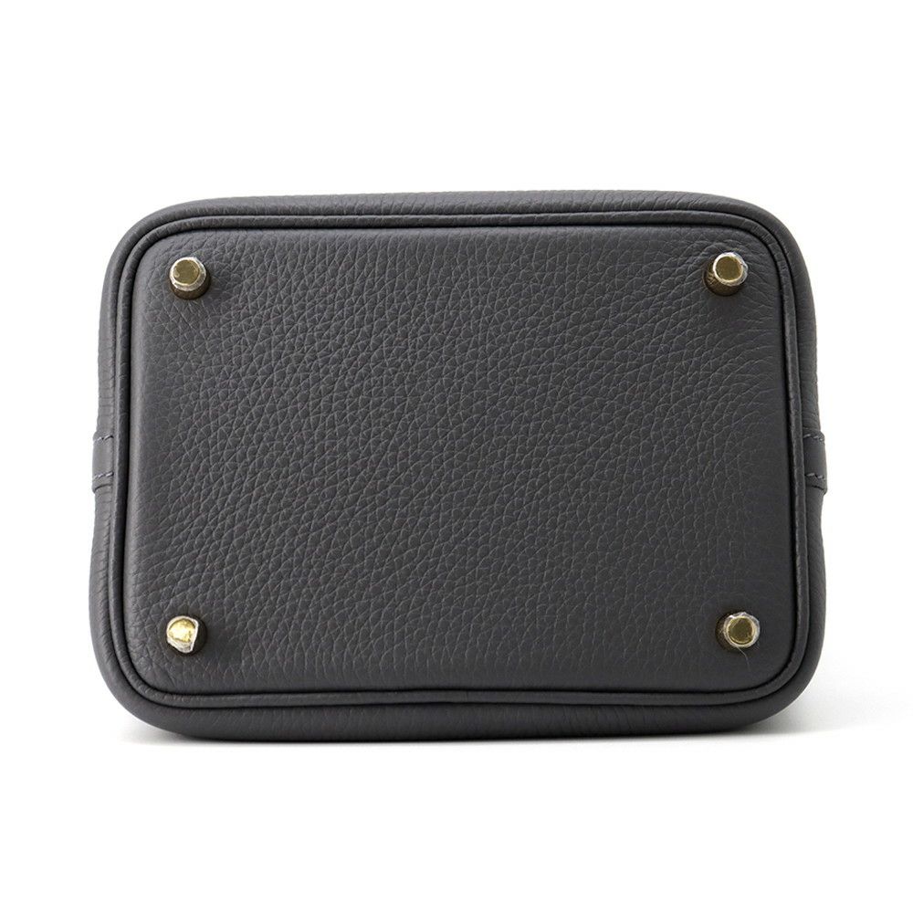 エルメス ハンドバッグ ピコタンロックPM アルドワーズ/シャンパンゴールド金具 トリヨンクレマンス K刻印 HERMES トートバッグ