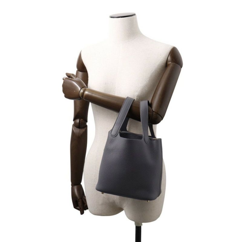 エルメス ハンドバッグ ピコタンロックPM アルドワーズ/シャンパンゴールド金具 トリヨンクレマンス K刻印 HERMES トートバッグ