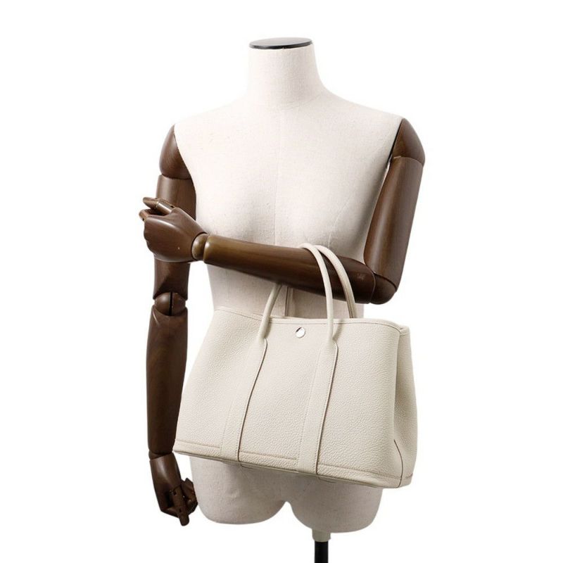 エルメス トートバッグ ガーデンパーティTPM べトン/シルバー金具 ネゴンダ W刻印