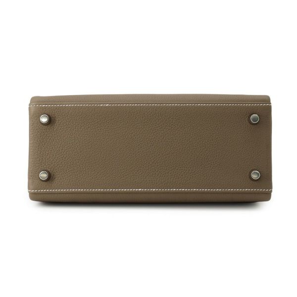 エルメス ハンドバッグ ケリー25 内縫い エトゥープ/シルバー金具 トゴ B刻印 HERMES Kelly 2wayバッグ