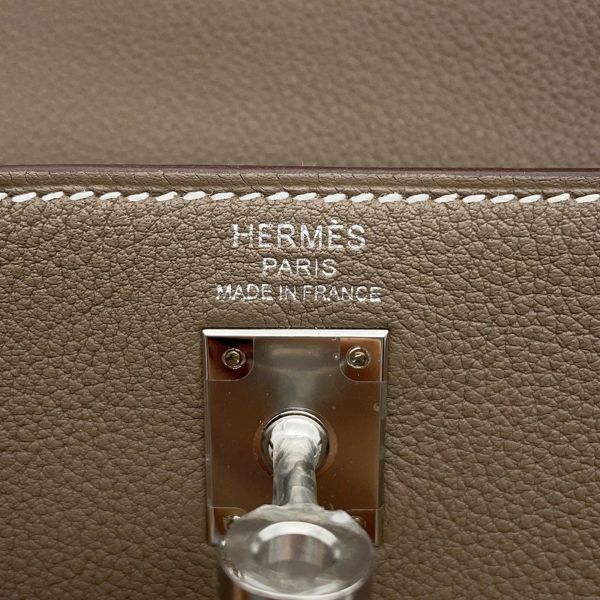 エルメス ハンドバッグ ケリー25 内縫い エトゥープ/シルバー金具 トゴ B刻印 HERMES Kelly 2wayバッグ