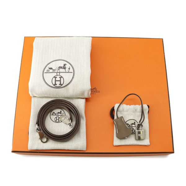 エルメス ハンドバッグ ケリー25 内縫い エトゥープ/シルバー金具 トゴ B刻印 HERMES Kelly 2wayバッグ