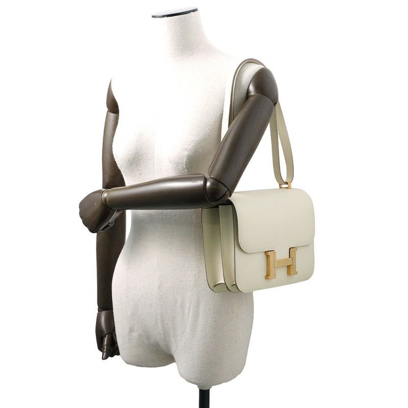 エルメス ショルダーバッグ コンスタンス3 24 クレ/ピンクゴールド金具 エプソン D刻印 HERMES Constance