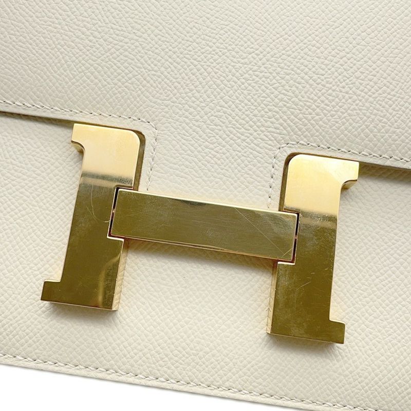 エルメス ショルダーバッグ コンスタンス3 24 クレ/ピンクゴールド金具 エプソン D刻印 HERMES Constance