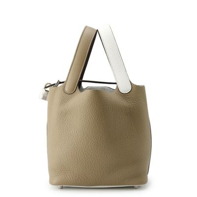 希少 HERMES ピコタンロック MM ルージュラデュ トートバッグ エルメス ハンドバッグ ピコタンロックMMルージュラデュ