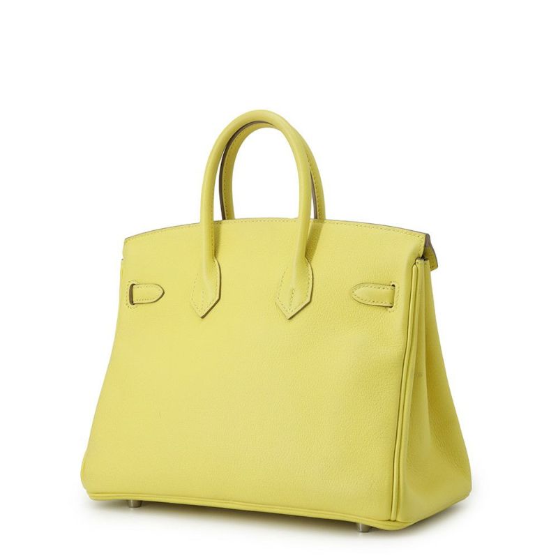 エルメス バーキン25 ヴェルソ ライム/ブルーブルーエ/シルバー金具 トリヨンノヴィーヨ Y刻印 HERMES