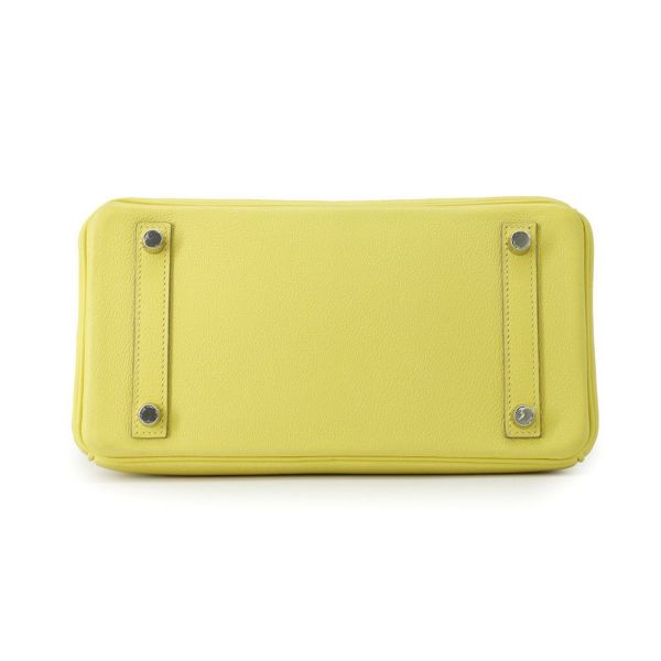 エルメス バーキン25 ヴェルソ ライム/ブルーブルーエ/シルバー金具 トリヨンノヴィーヨ Y刻印 HERMES