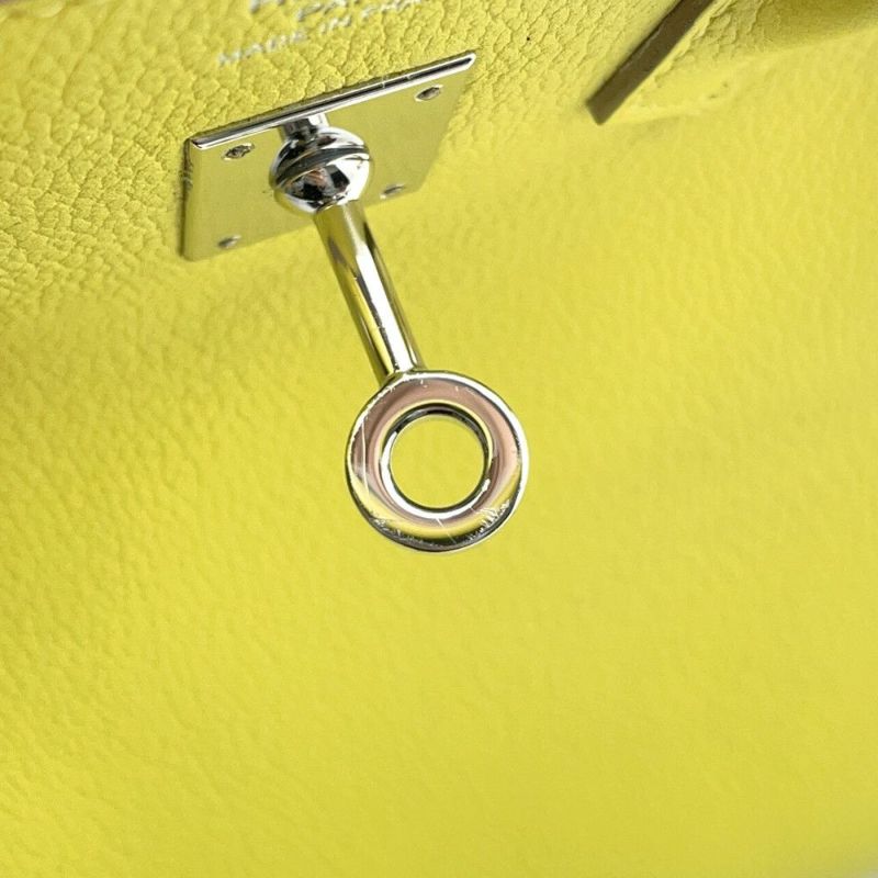 エルメス バーキン25 ヴェルソ ライム/ブルーブルーエ/シルバー金具 トリヨンノヴィーヨ Y刻印 HERMES