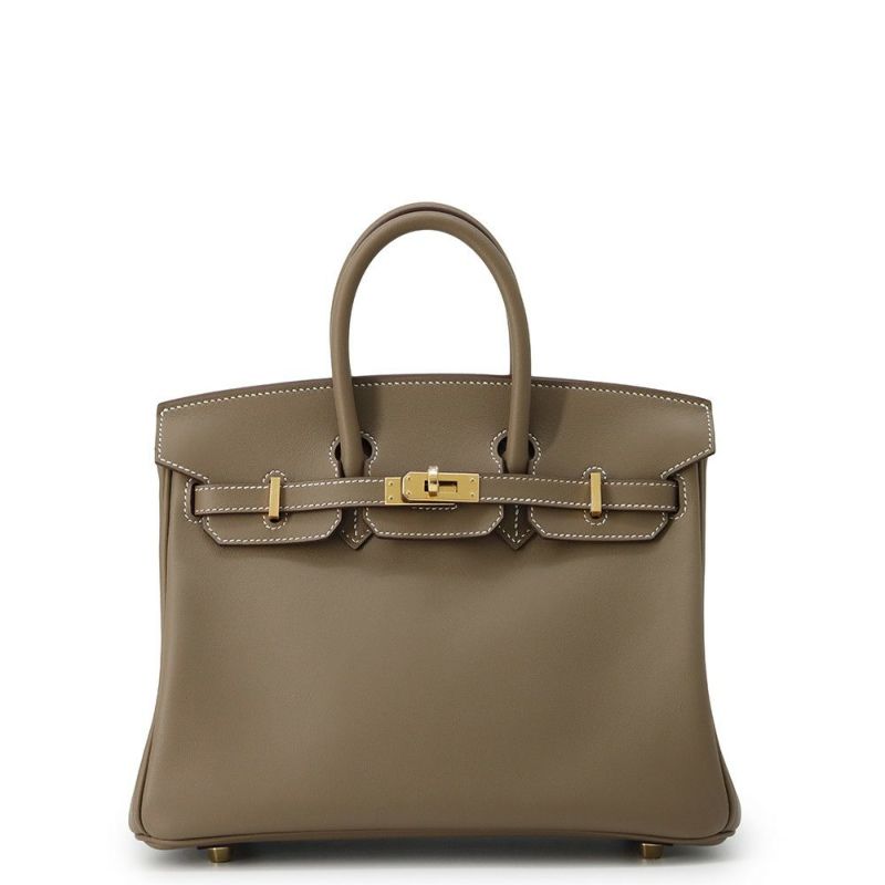 エルメス バーキン25 エトゥープ/ゴールド金具 スイフト B刻印 HERMES Birkin ハンドバッグ