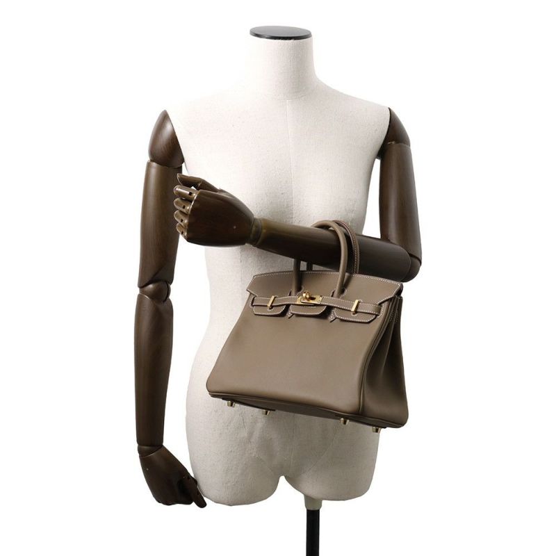 エルメス バーキン25 エトゥープ/ゴールド金具 スイフト B刻印 HERMES Birkin ハンドバッグ