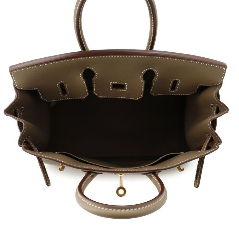 エルメス バーキン25 エトゥープ/ゴールド金具 スイフト B刻印 HERMES Birkin ハンドバッグ