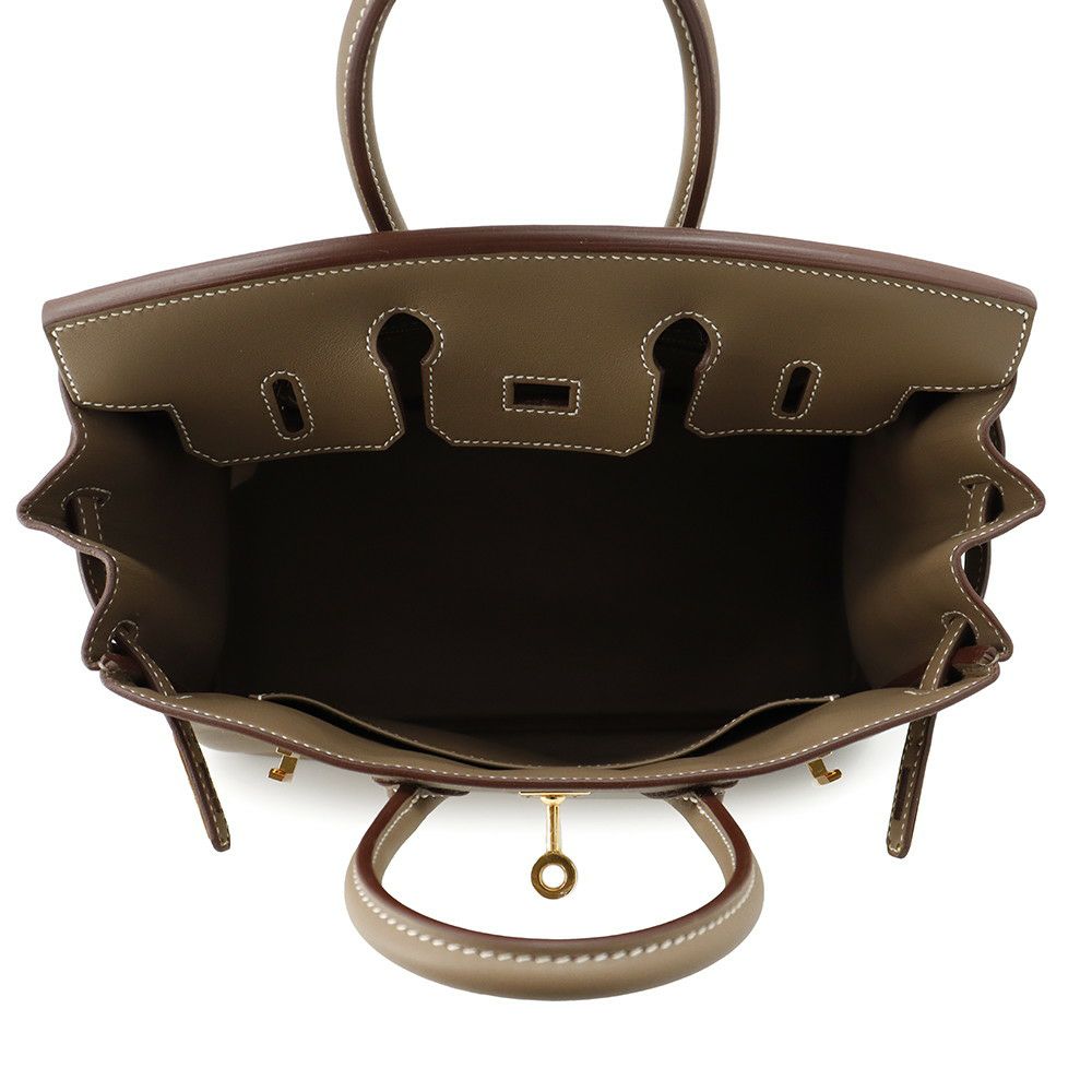 エルメス バーキン25 エトゥープ/ゴールド金具 スイフト B刻印 HERMES Birkin ハンドバッグ