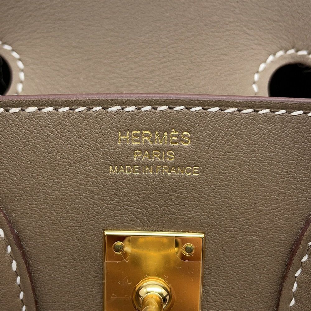 エルメス バーキン25 エトゥープ/ゴールド金具 スイフト B刻印 HERMES Birkin ハンドバッグ