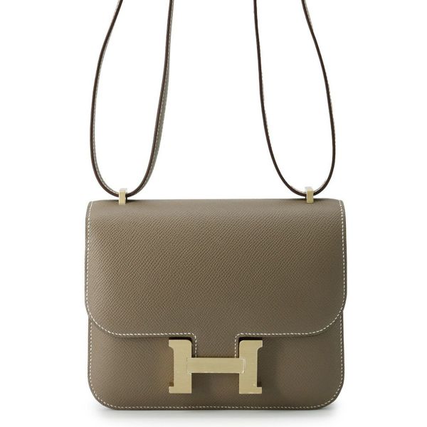 エルメス ミニ コンスタンス3 ミロワール エトゥープ/マットゴールド金具 エプソン K刻印 HERMES Constance