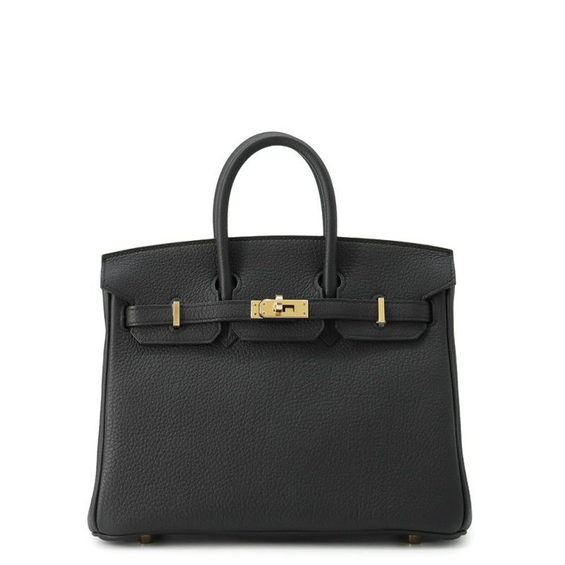 エルメス バーキン25 ブラック/ゴールド金具 トゴ K刻印 HERMES Birkin ハンドバッグ 黒
