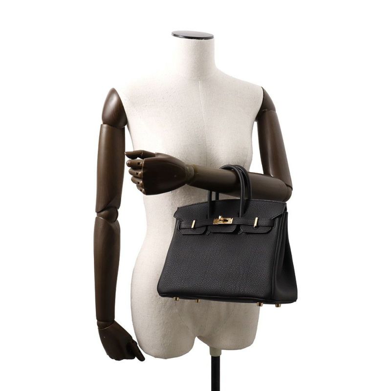 エルメス バーキン25 ブラック/ゴールド金具 トゴ K刻印 HERMES Birkin ハンドバッグ 黒