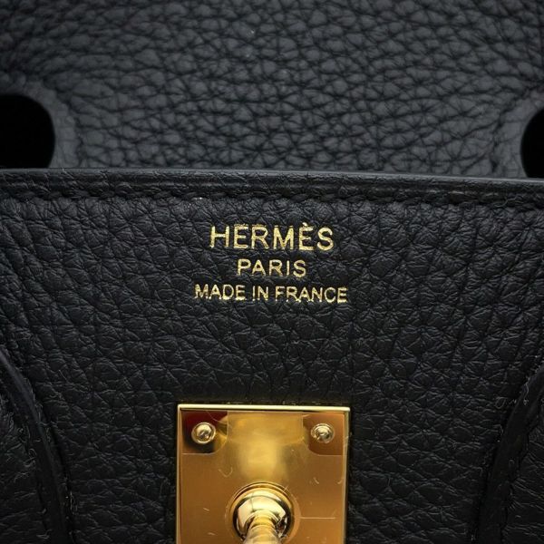 エルメス バーキン25 ブラック/ゴールド金具 トゴ K刻印 HERMES Birkin ハンドバッグ 黒