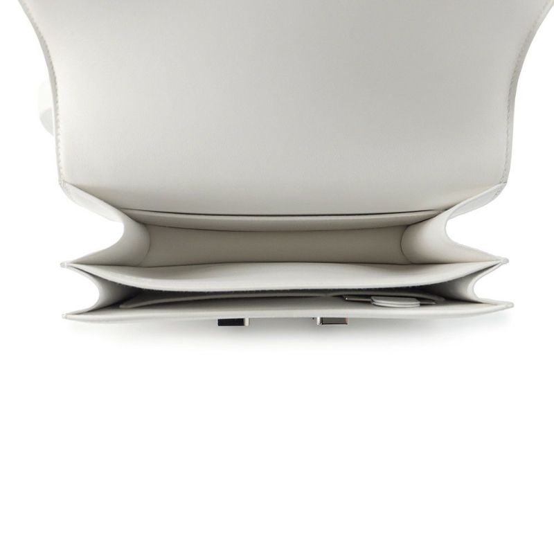 エルメス ミニ コンスタンス3 ミロワール ニューホワイト/グリシマン/シルバー金具 エバーカラー/アリゲーターシャイン W刻印