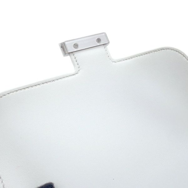 エルメス ミニ コンスタンス3 ミロワール ニューホワイト/グリシマン/シルバー金具 エバーカラー/アリゲーターシャイン W刻印