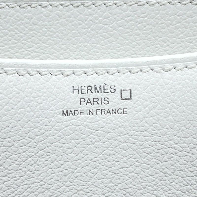エルメス ミニ コンスタンス3 ミロワール ニューホワイト/グリシマン/シルバー金具 エバーカラー/アリゲーターシャイン W刻印