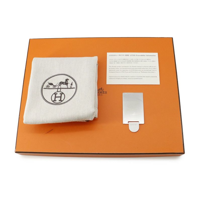 エルメス ミニ コンスタンス3 ミロワール ニューホワイト/グリシマン/シルバー金具 エバーカラー/アリゲーターシャイン W刻印