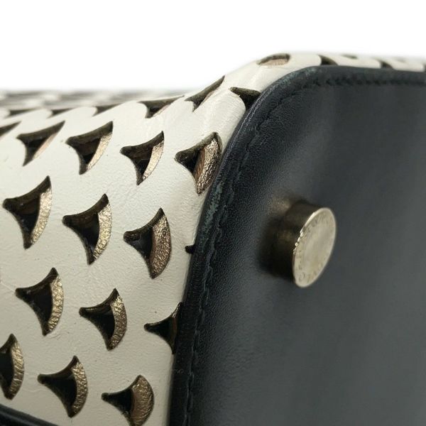 ブルガリ ハンドバッグ イザベラ・ロッセリーニ ディーヴァ BVLGARI 2way 白 黒