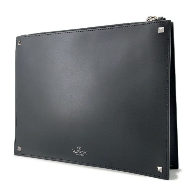 ヴァレンティノ・ガラヴァーニ クラッチバッグ VLTN スタッズ WY2B0692WJW0NI VALENTINO 黒