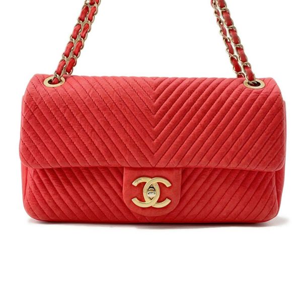 シャネル　チェーンバッグ　シェブロン Vステッチ ココマーク Wフラップ CHANEL （未使用保管品）シャネル Vステッチ シェブロン W