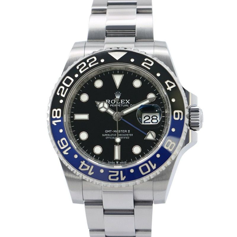 ロレックス GMTマスター2 デイト ランダムシリアル ルーレット 126710BLNR ROLEX 腕時計 黒文字盤