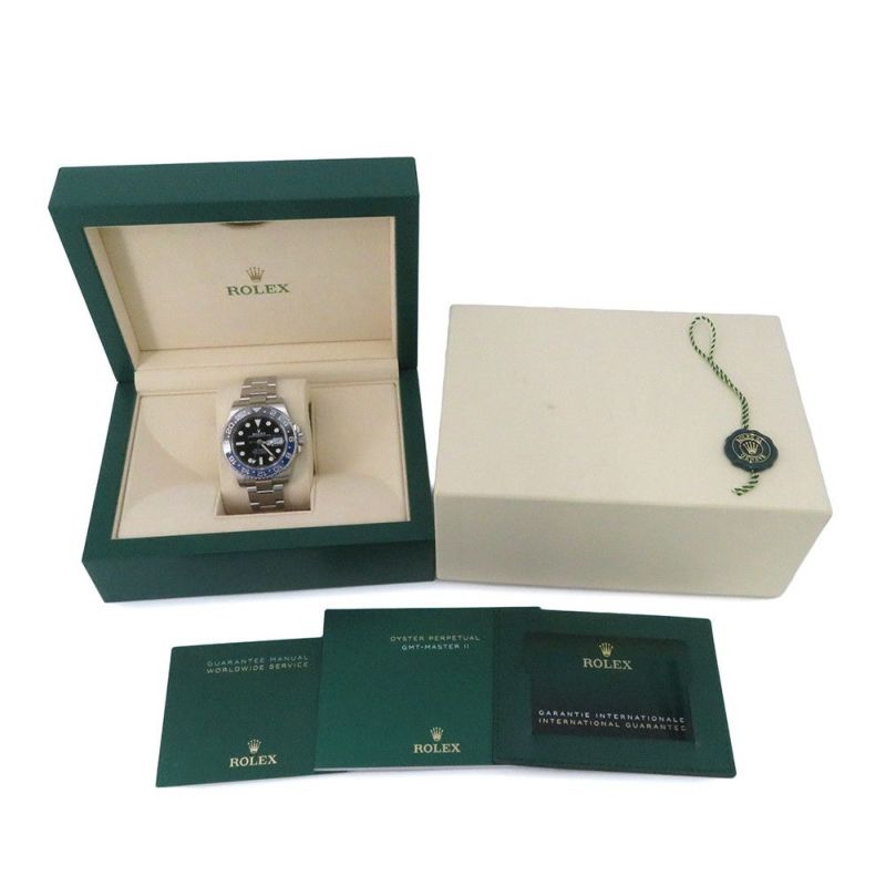 ロレックス GMTマスター2 デイト ランダムシリアル ルーレット 126710BLNR ROLEX 腕時計 黒文字盤