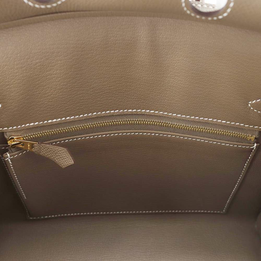 エルメス バーキン25 セリエ エトゥープ/ゴールド金具 ヴォーエプソン W刻印 HERMES Birkin ハンドバッグ