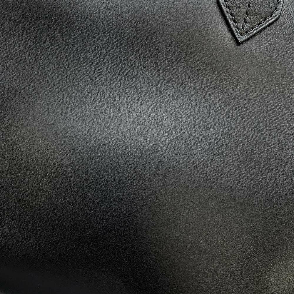 エルメス バーキン30 ブラック/シルバー金具 ボックスカーフ □F刻印 HERMES Birkin ハンドバッグ 黒