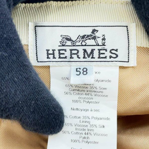 エルメス キャップ セレナ エプロンドール コットン サイズ58 HERMES 帽子