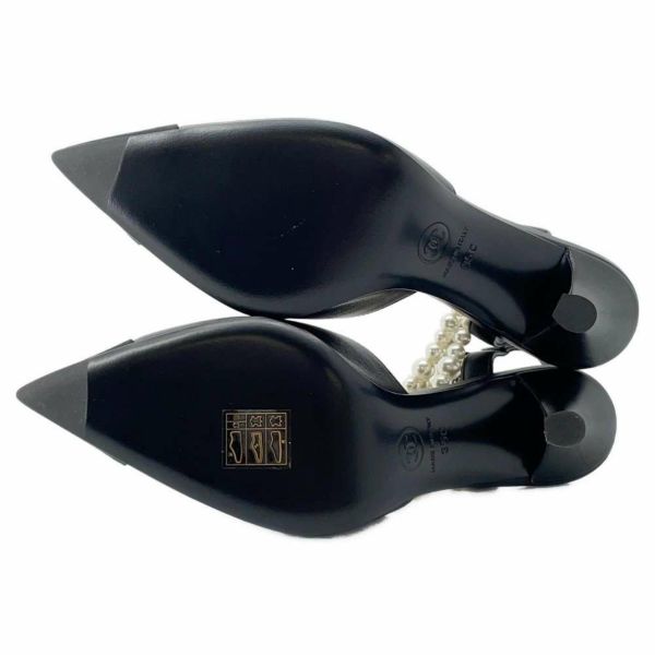 シャネル パンプス パールチェーン スリングバッグ ココマーク ラムスキン レディースサイズ35C G37532 ヒール 靴 黒