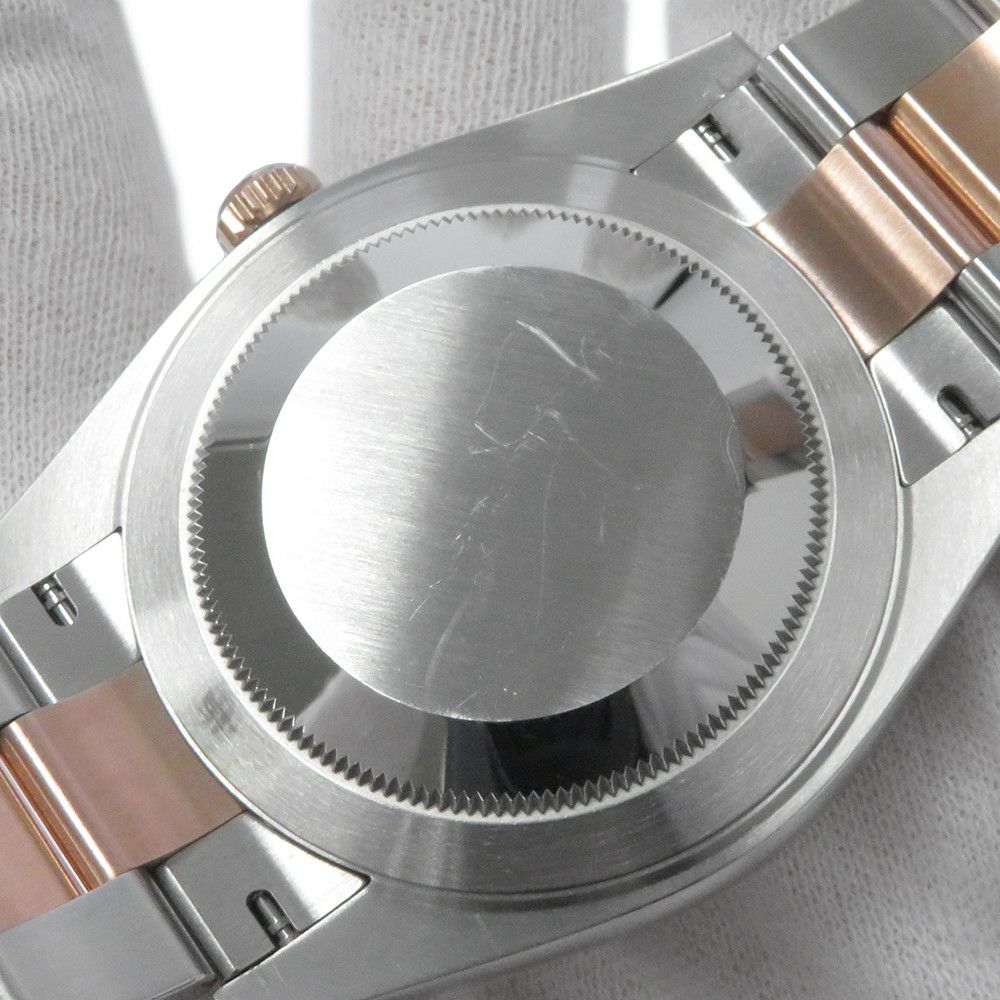 ロレックス デイトジャスト SS/K18PG 126301G ROLEX 腕時計 チョコレート文字盤 10Pダイヤ