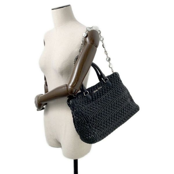 ミュウミュウ ハンドバッグ マテラッセ ナッパ クリスタル ライン