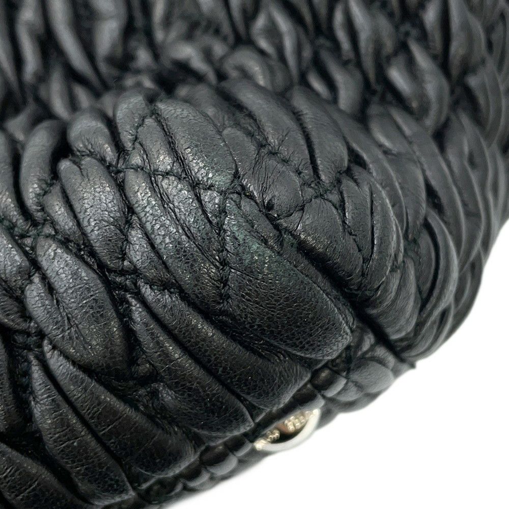 ミュウミュウ ハンドバッグ マテラッセ ナッパ クリスタル ラインストーン RN0958 Miu Miu 2way 黒