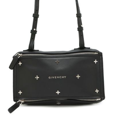 ジバンシィボストンタイプ 星モチーフ 2WAYバッグ 黒 シルバー