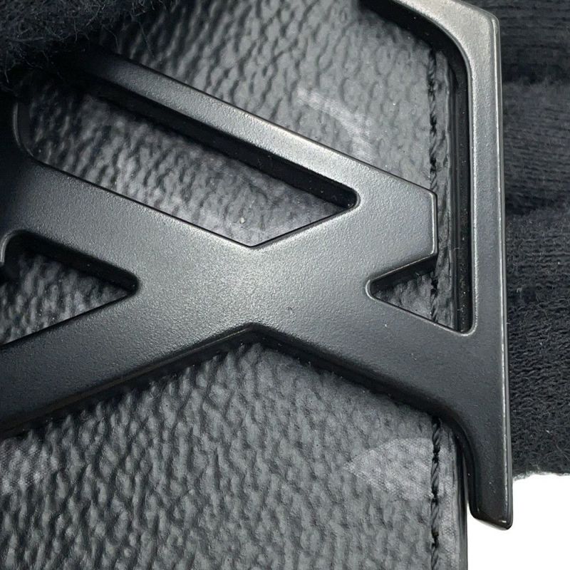 ルイヴィトン ベルト モノグラム・エクリプス LVイニシャル サイズ85 M0449 LOUIS VUITTON ブラック 黒