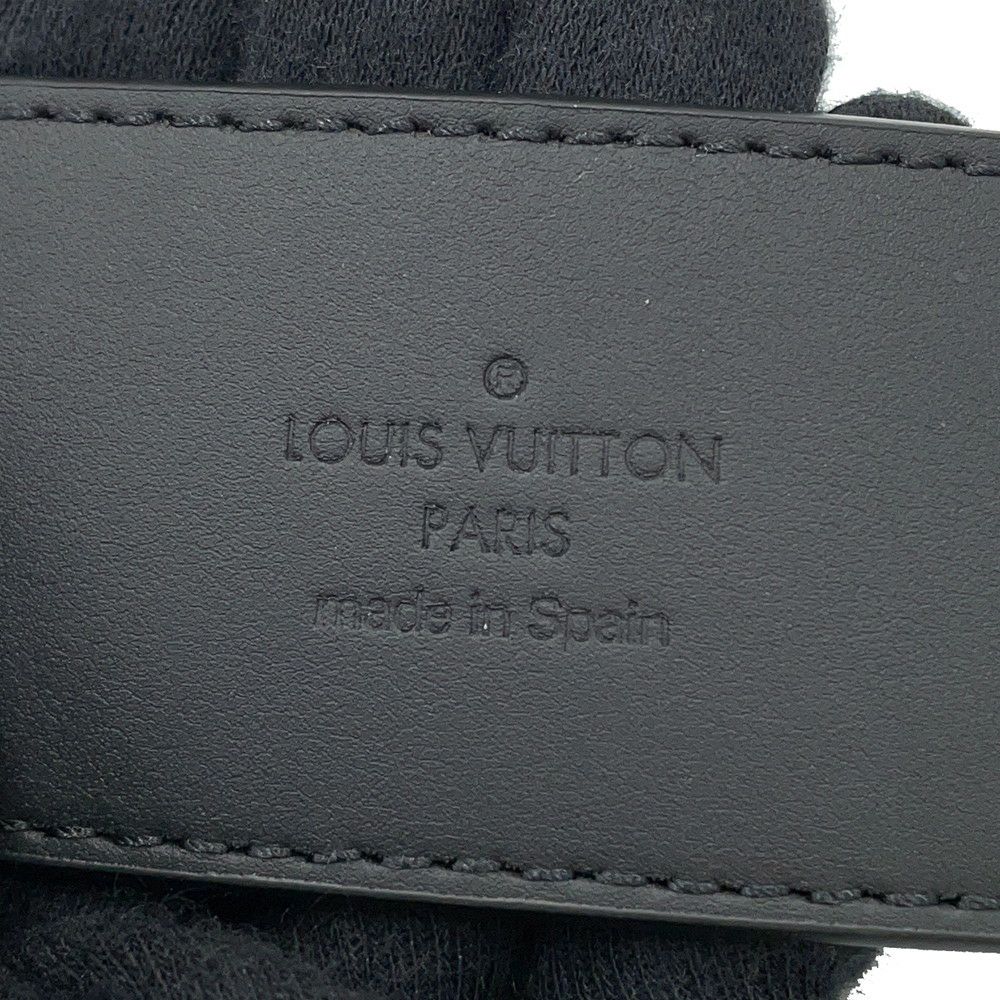 ルイヴィトン ベルト モノグラム・エクリプス LVイニシャル サイズ85 M0449 LOUIS VUITTON ブラック 黒