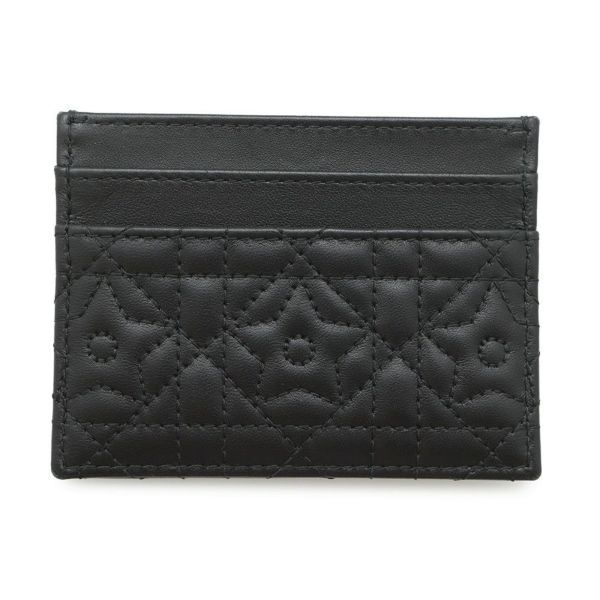 クリスチャン・ディオール カードケース カナージュ カロ フリージア スター ラムスキン S5130UNTZ Christian Dior 黒