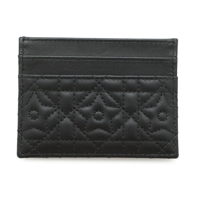 クリスチャン・ディオール カードケース カナージュ カロ フリージア スター ラムスキン S5130UNTZ Christian Dior 黒