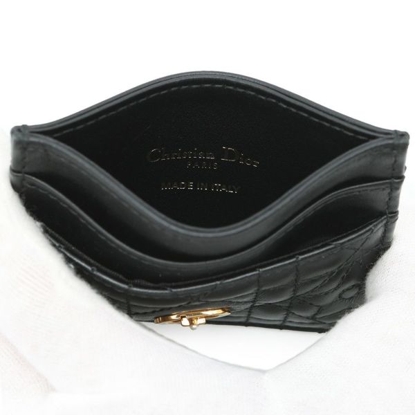 クリスチャン・ディオール カードケース カナージュ カロ フリージア スター ラムスキン S5130UNTZ Christian Dior 黒