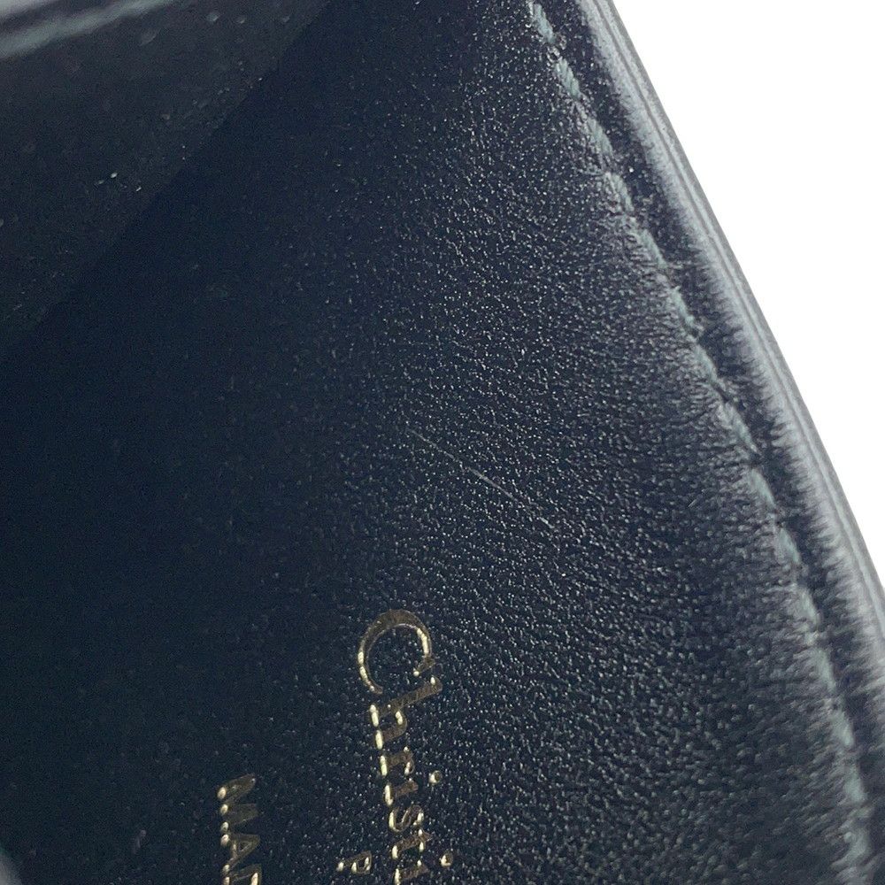 クリスチャン・ディオール カードケース カナージュ カロ フリージア スター ラムスキン S5130UNTZ Christian Dior 黒